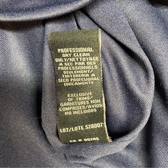 NERO by Jatin Varma Navy Blue Scuba Ruffle Cocktail Dress. - Picture 11 of 13